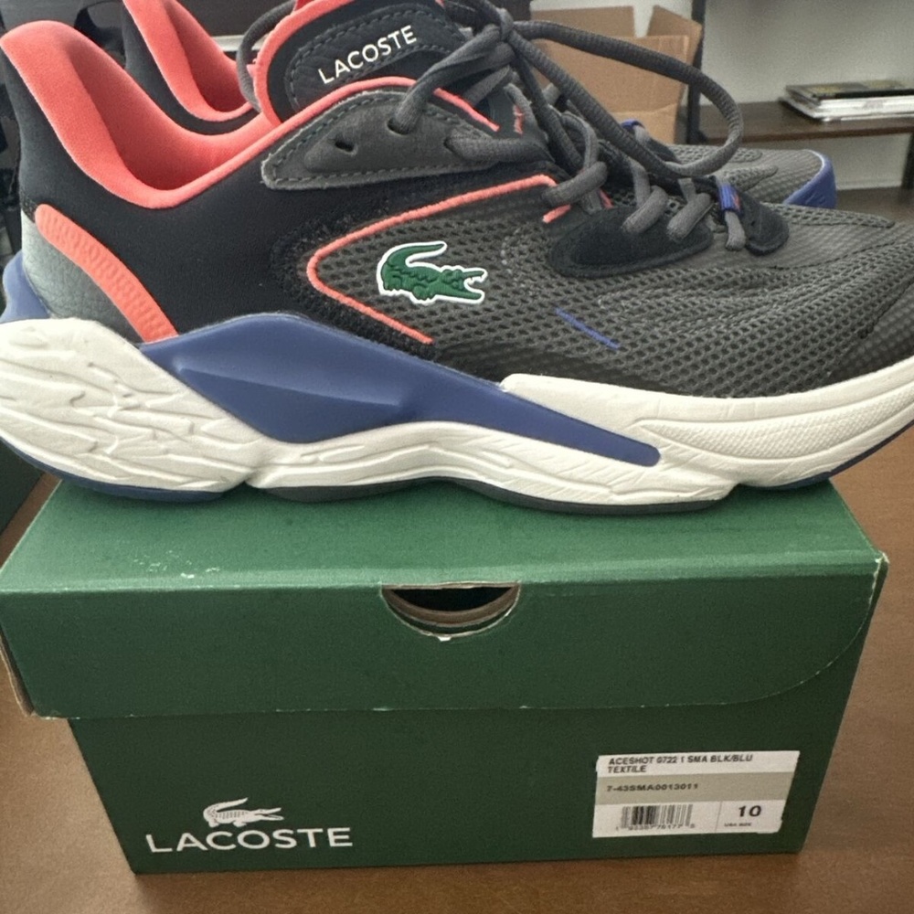 Lacoste Aceshot Sneakers Sz10 Black